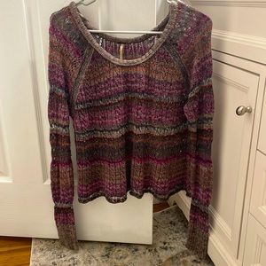 Striped Free People sweater size S